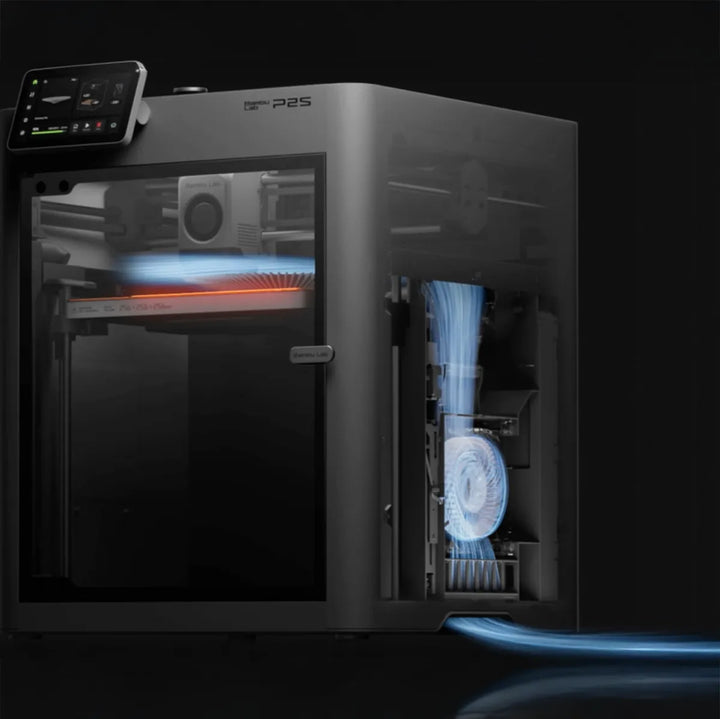 Bambu Lab P2S Combo 3D принтер, въздушен поток и камера, адаптивно охлаждане за PLA/ABS, затворен корпус