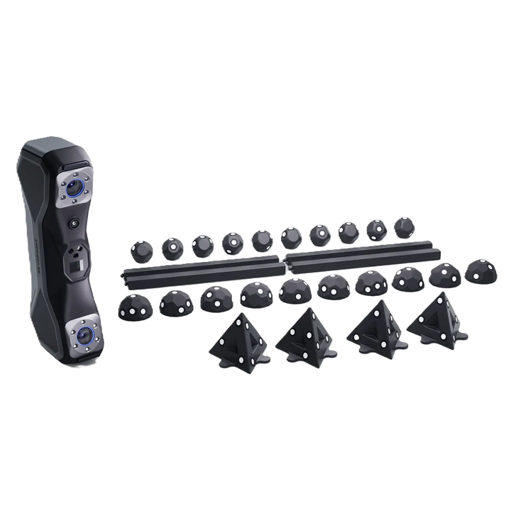 Revopoint MetroX 3D скенер Advanced, комплект с Marker Block Kit за маркерен тракинг.
