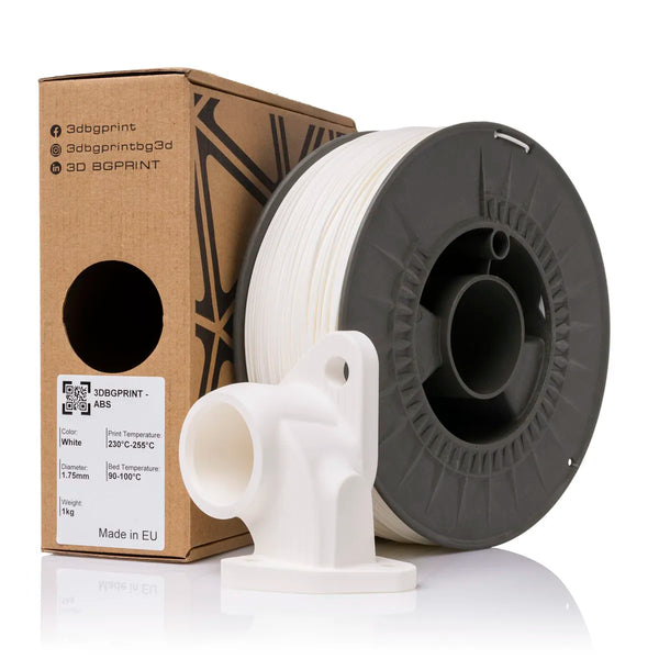 ABS филамент за 3д принтер - 3dbgprint abs 1kg - бял цвят