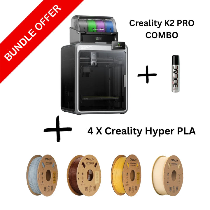 BUNDEL - 3д принтер creality k2 pro combo + филамент creality hyper pla + лепило за 3д принтиране 