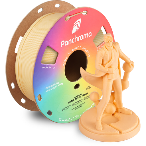 Филамент за 3D принтиране Panchroma PLA Matte Pastel Peach в нежно прасковен пастелен цвят, чудесен избор за артистични и декоративни модели.

