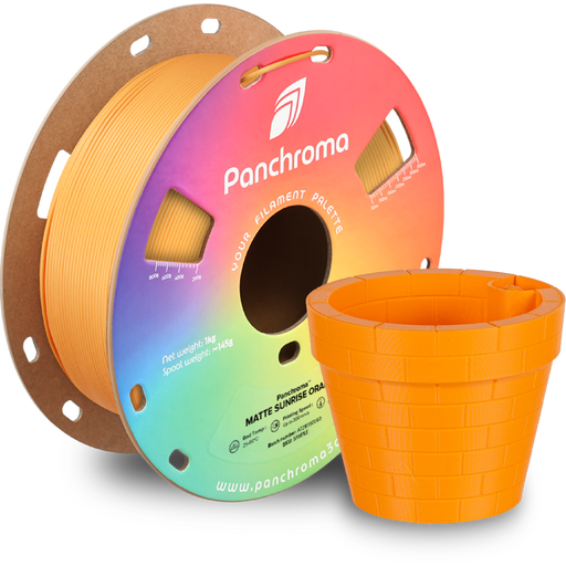 Филамент за 3D принтиране Panchroma PLA Matte Sunrise Orange в ярко оранжево, идеален за модели, които изискват свеж и жизнен вид.