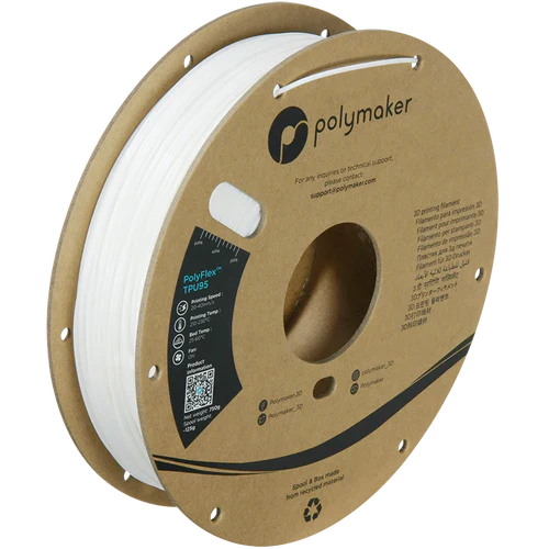 2x PolyFlex TPU95 Orange + White | TPU bundle 1.75 мм – 3DLarge