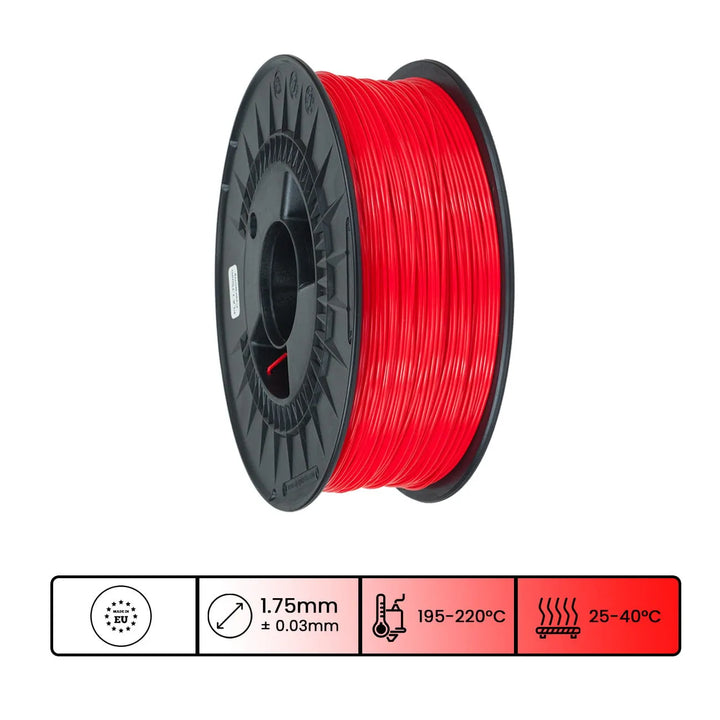 Червен PLA филамент 3DPower Basic, 1.75 мм, 1 кг за 3D принтиране
