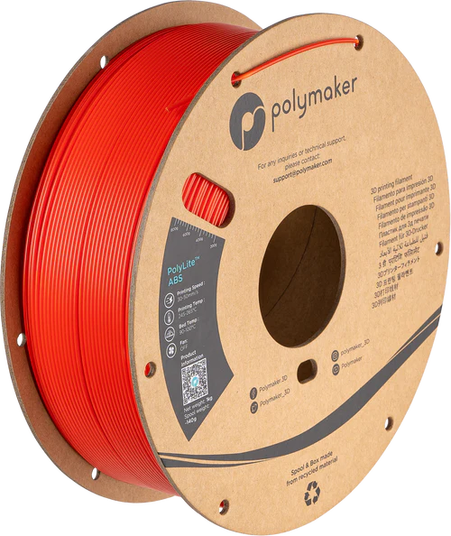 Червен филамент за 3D принтиране - PolyLite™ ABS